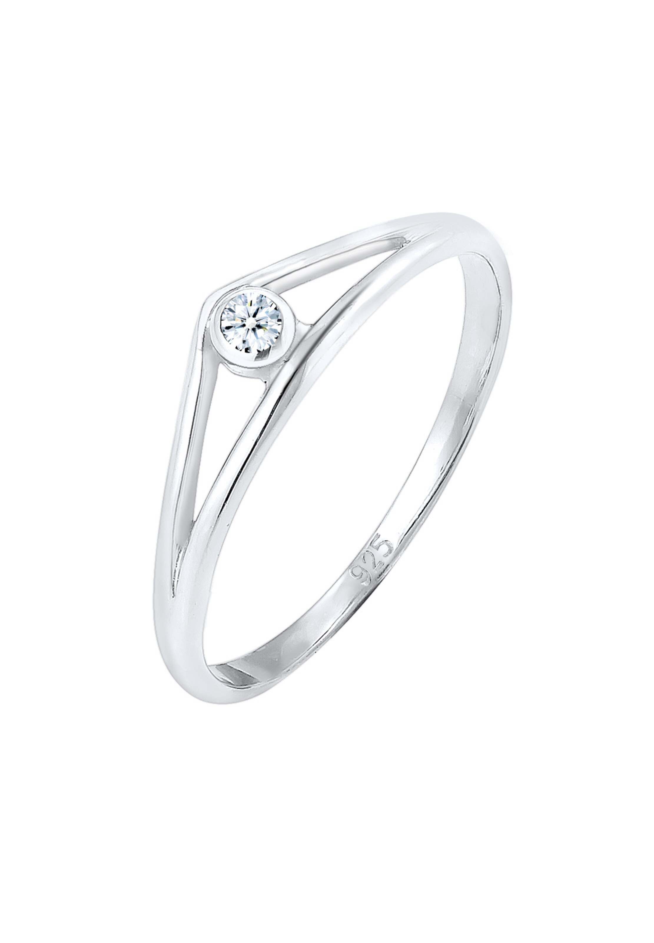 Elli DIAMONDS Ring 'Geo' in Zilver: voorkant
