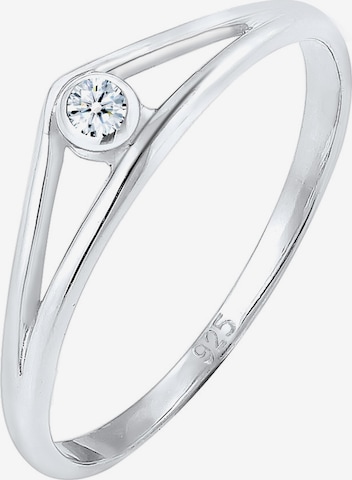 Elli DIAMONDS Ring 'Geo' in Zilver: voorkant