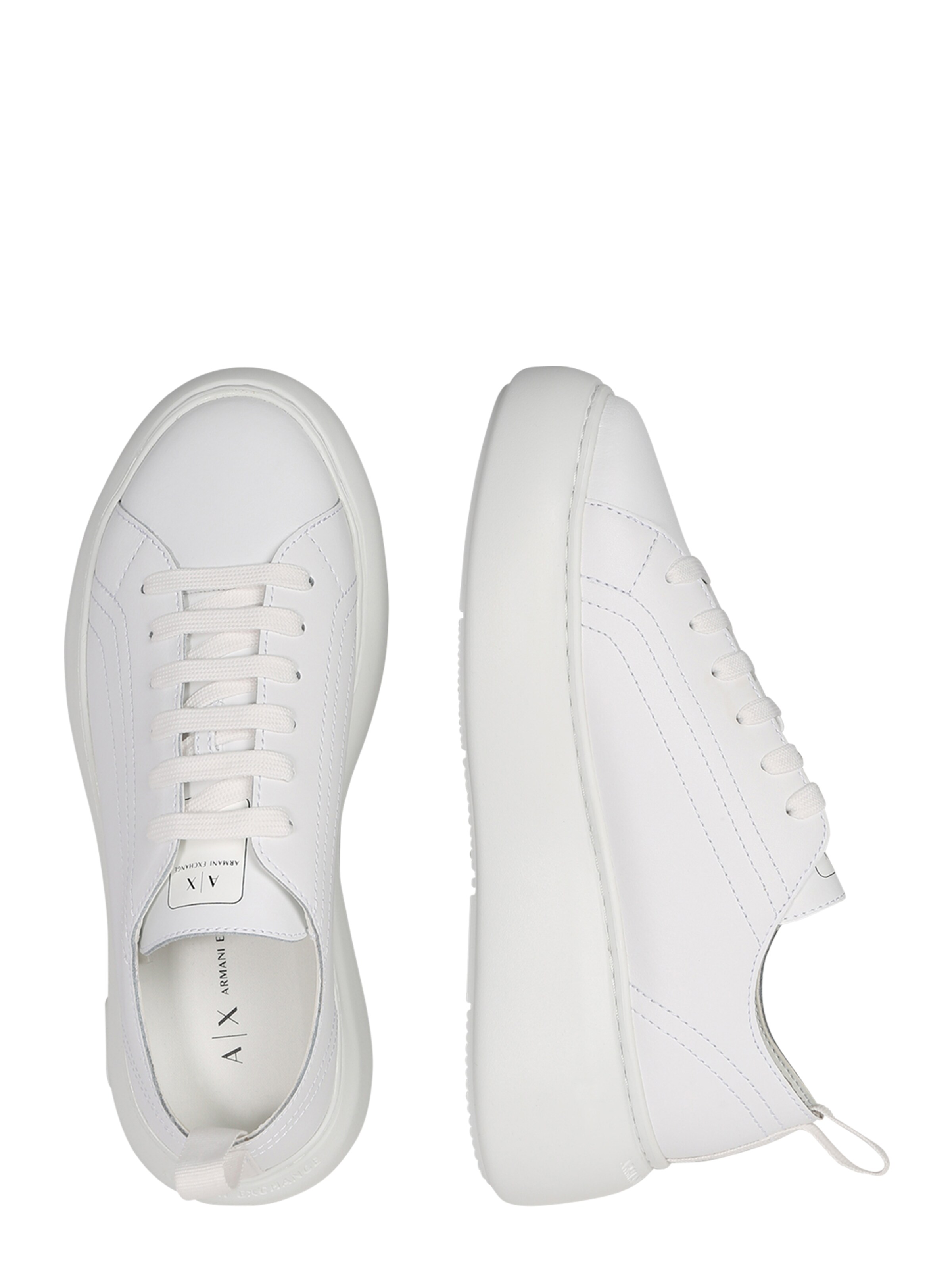 ARMANI EXCHANGE Platform trainers in White