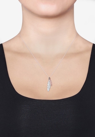 ELLI Necklace 'Feder' in Silver: front