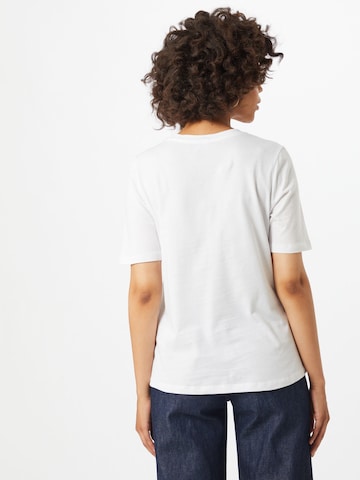 SELECTED T-Shirt 'Abstract Face' in Weiß