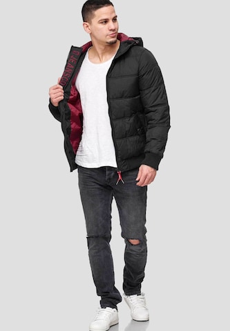 INDICODE JEANS Winterjas ' Adrian ZA ' in Zwart