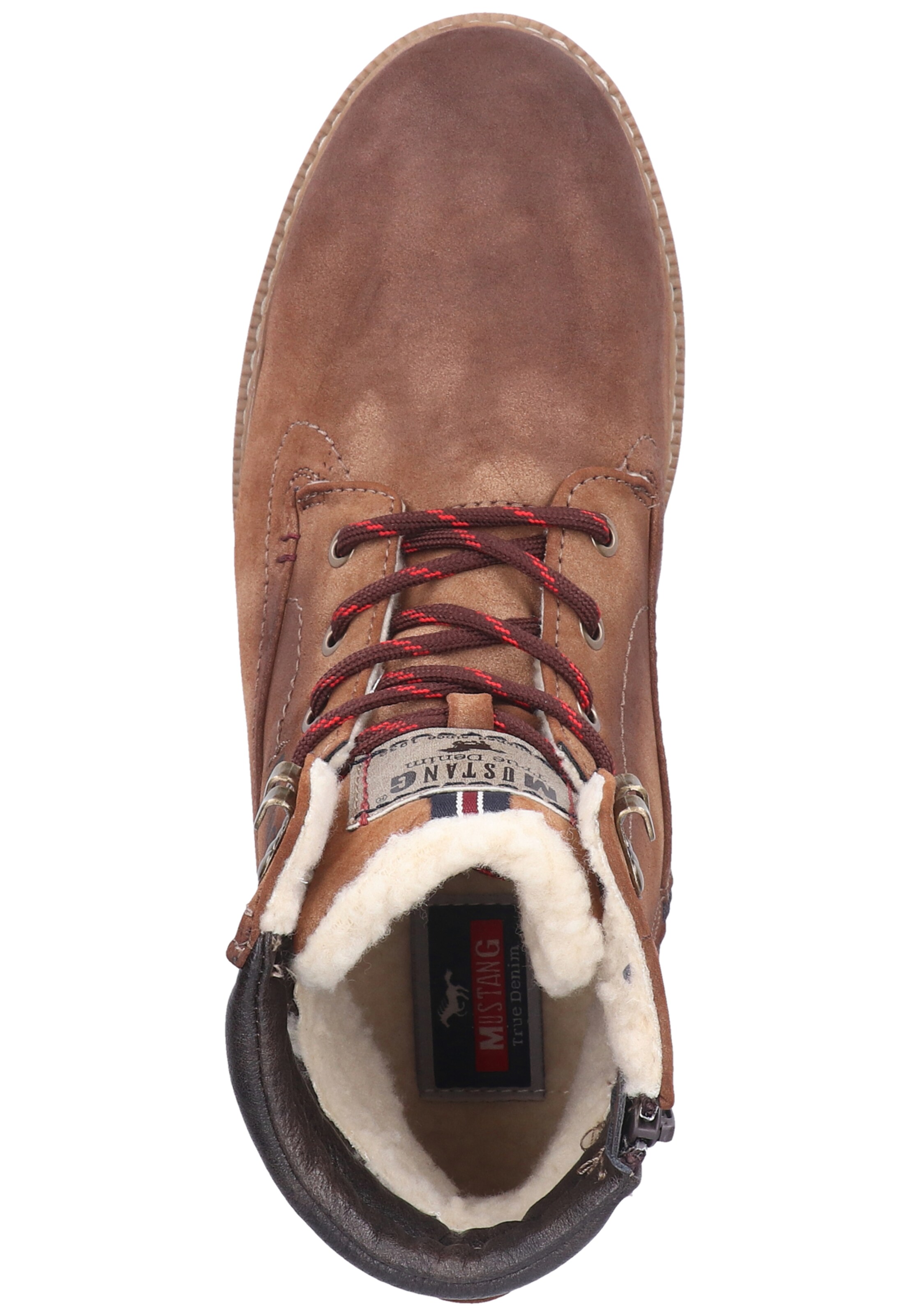 MUSTANG Μπότες με κορδόνια σε καφέ