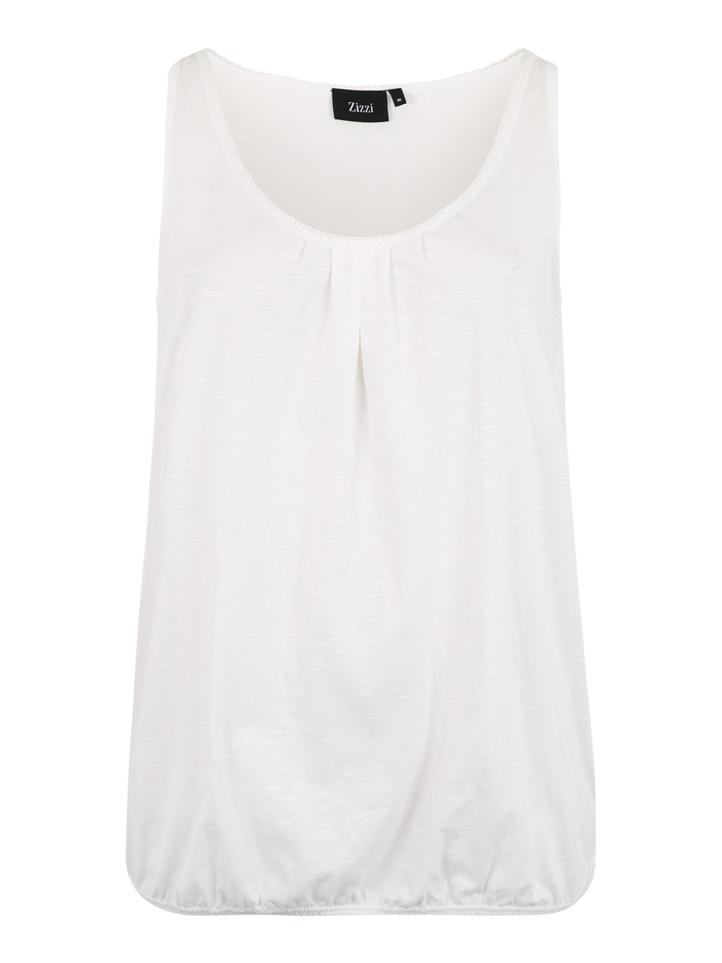 Zizzi - Top 'VLOA' in de kleur Wit