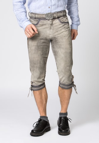 STOCKERPOINT - regular Pantalón tradicional 'Siggi' en gris: frente