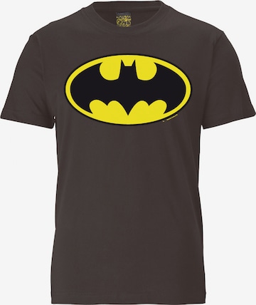 LOGOSHIRT T-Shirt BATMAN - LOGO in Grau: predná strana