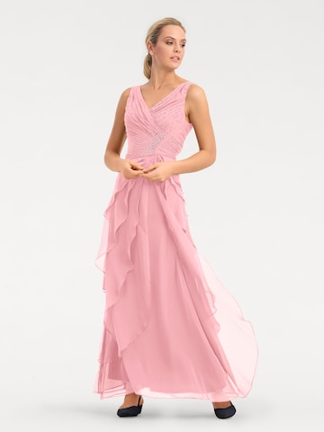 Robe de soirée heine en rose : devant