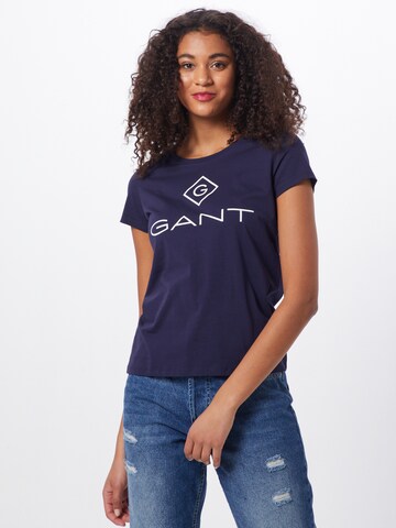 Tricou 'D1. Look Up' de la GANT pe albastru: față