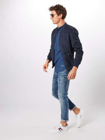 JACK & JONES Slim Fit Hemd in Blau