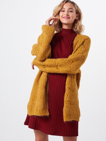 ABOUT YOU Knit cardigan 'Fiona' in Yellow: front