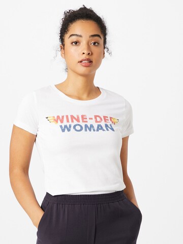 EINSTEIN & NEWTON T-Shirt 'Wine Woman' in Weiß: predná strana