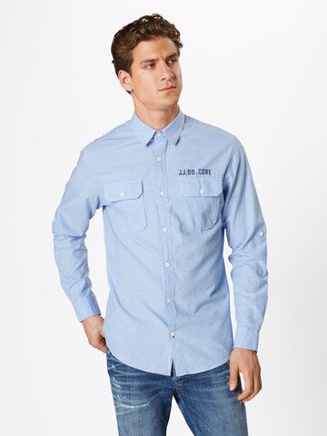 Coupe regular Chemise 'Clark' JACK & JONES en bleu : devant