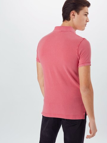Superdry Tapered Poloshirt in Pink