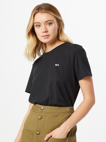 Tricou de la Tommy Jeans pe negru: față