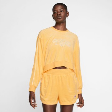 Sweat-shirt Nike Sportswear en jaune : devant