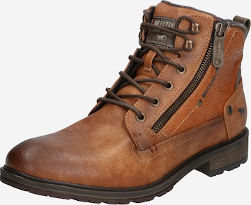 MUSTANG Lace-Up Boots in Brown: front