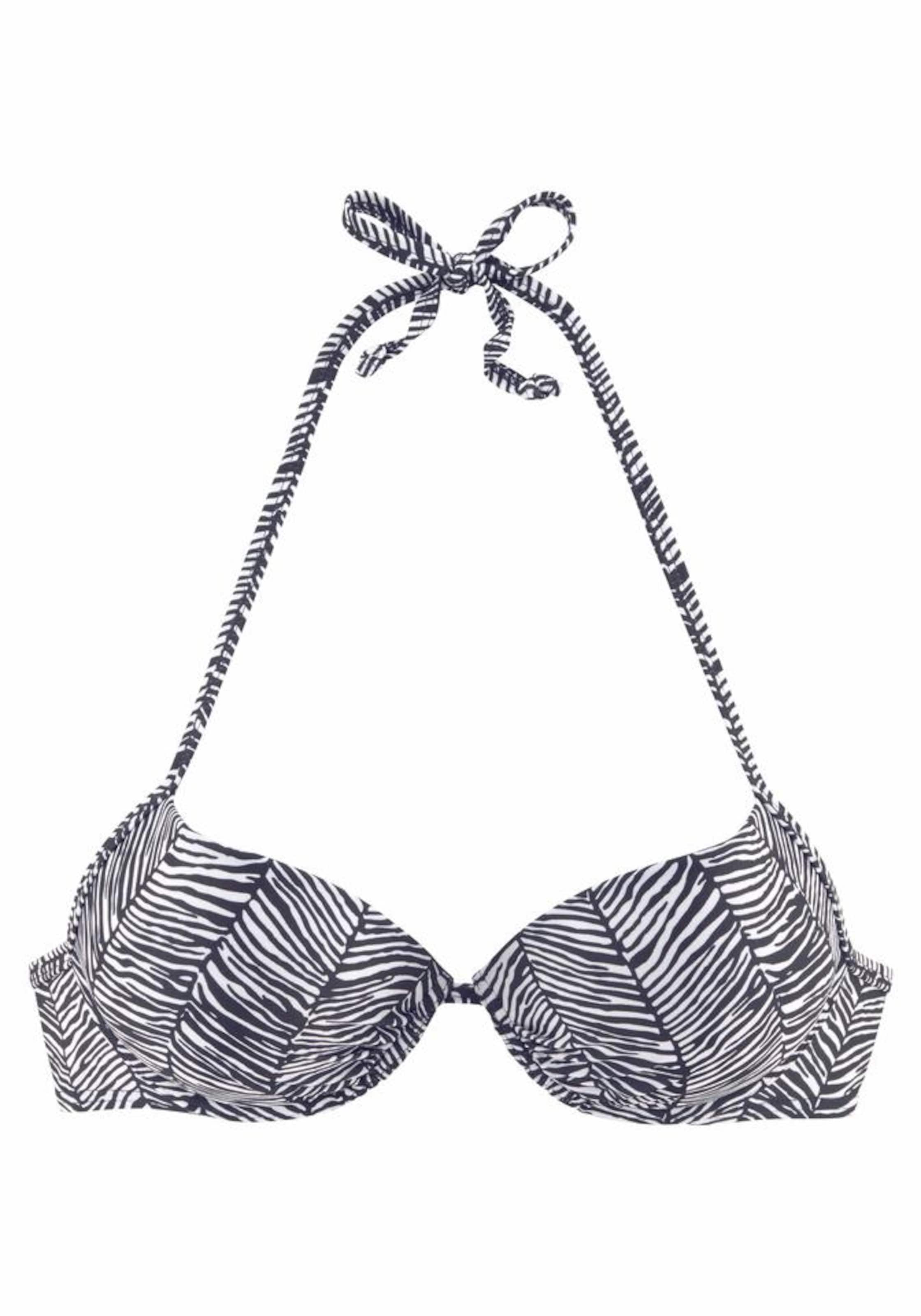 Push-up Top per bikini 'Sugar' di VENICE BEACH in nero: frontale