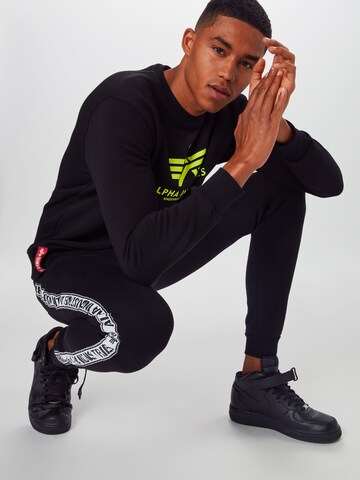 ALPHA INDUSTRIES Tréning póló - fekete