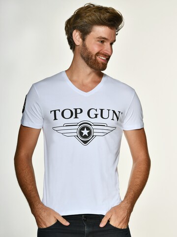 TOP GUN Shirt 'Hyper' in White: front