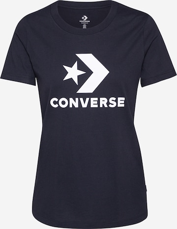 CONVERSE Shirts 'Star Chevron' i sort: forside