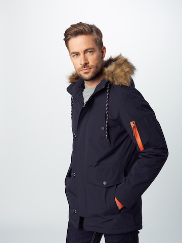 INDICODE JEANS Winterparka 'Leake' in Zwart