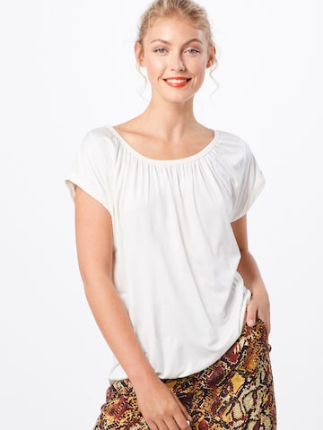 Soyaconcept - Camisa 'MARICA' em branco: frente