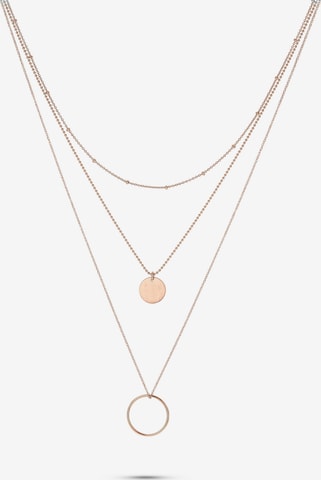 QOOQI Necklace in Gold: front