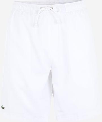 Lacoste Sport Workout Pants in White: front