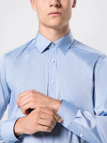 OLYMP - Ajuste estrecho Camisa de negocios 'Level 5' en azul