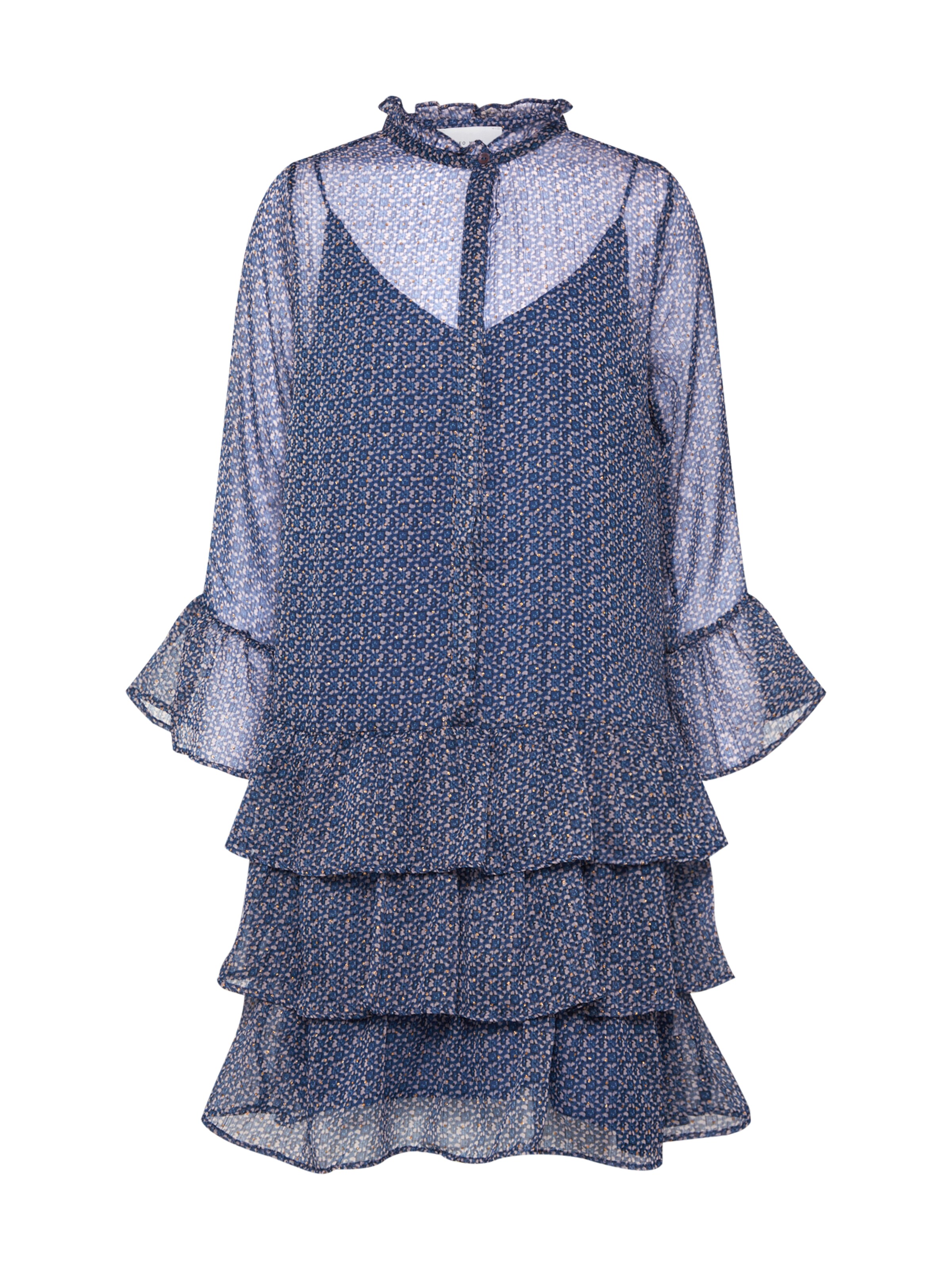 Neo Noir - Blousejurk 'Iben Mosaic Dress' in de kleur Blauw