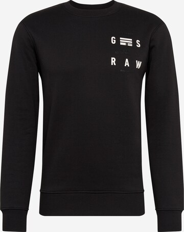 G-Star RAW Regular fit Sweatshirt in Zwart: voorkant