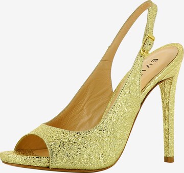 EVITA Slingback Pumps in Gold: front