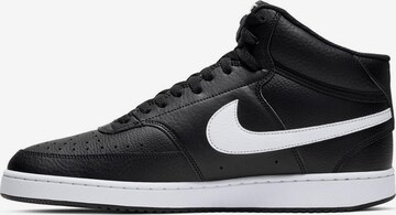 Nike Sportswear Sneaker 'Court Vision Mid' in Schwarz