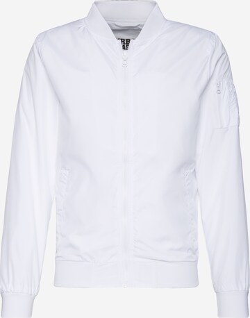 Veste mi-saison Urban Classics en blanc : devant