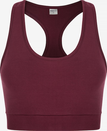 YOGISTAR.COM Push-up Sports Bra 'balance' in Red: front