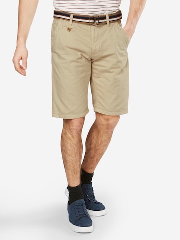 INDICODE JEANS Regular Chino-Shorts 'Royce' in Beige: predná strana