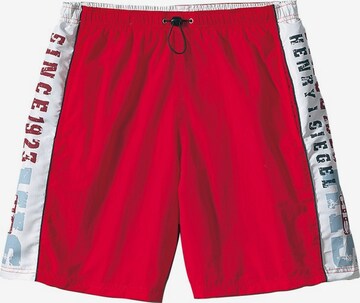 H.I.S Board Shorts in Red: front