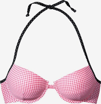 BUFFALO Bikini augšdaļa, krāsa - gaiši rozā / melns / balts, Preces skats