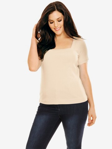 T-shirt heine en beige : devant