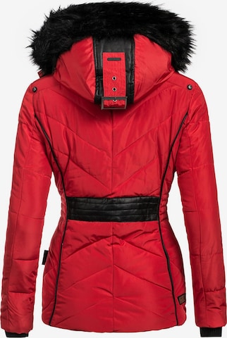 MARIKOO Winter Jacket 'Vanilla' in Red