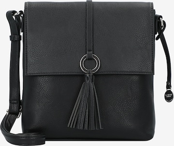 L.CREDI Crossbody Bag in Black: front