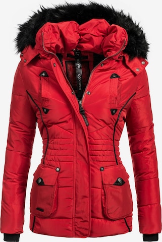 MARIKOO Winter jacket 'Vanilla' in Red: front