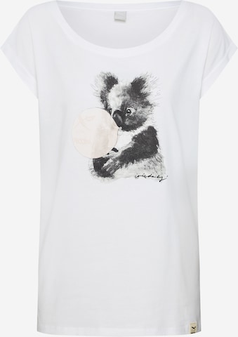 Iriedaily Shirt 'Koala Bubble' in White: front