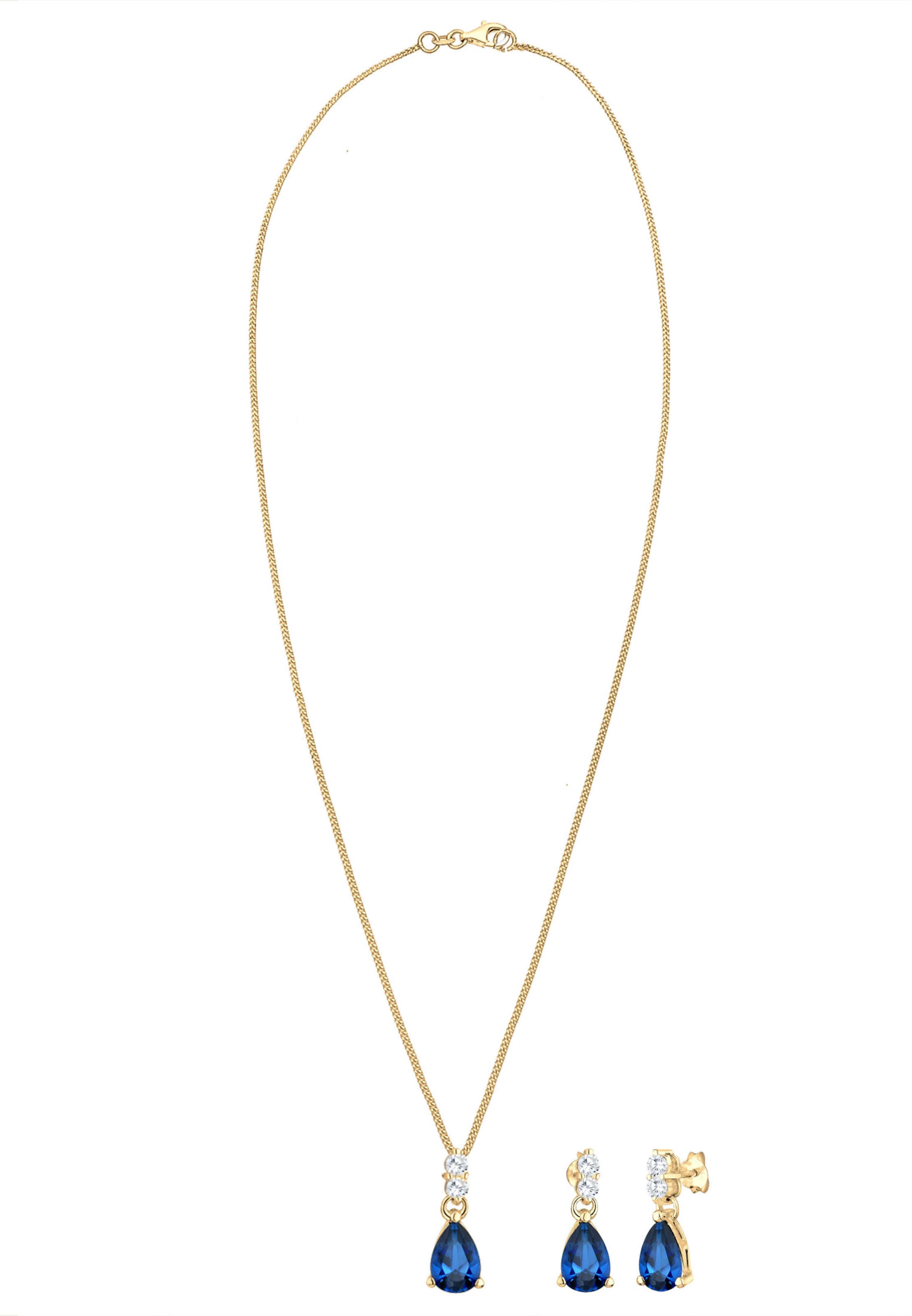 Set di gioielli 'Vintage' di ELLI PREMIUM in blu: frontale