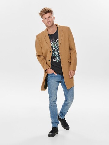 Manteau mi-saison 'Julian' Only & Sons en beige