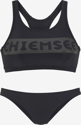 CHIEMSEE T-shirt bra Sports Bikini in Black: front
