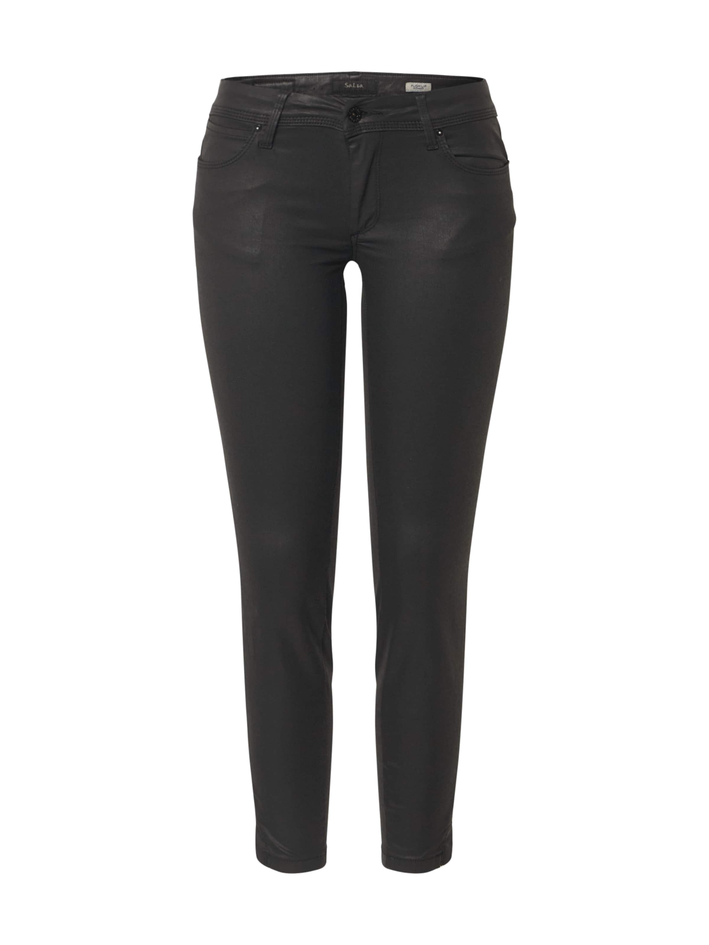 Salsa Jeans Skinny Jeans 'Wonder' in Zwart: voorkant