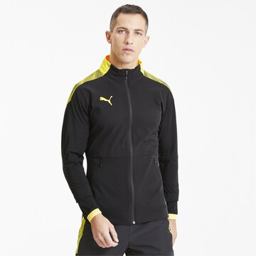 PUMA Fußballjacke in Schwarz: Vorderseite