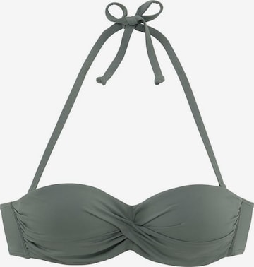 LASCANA - Top de bikini en verde: frente