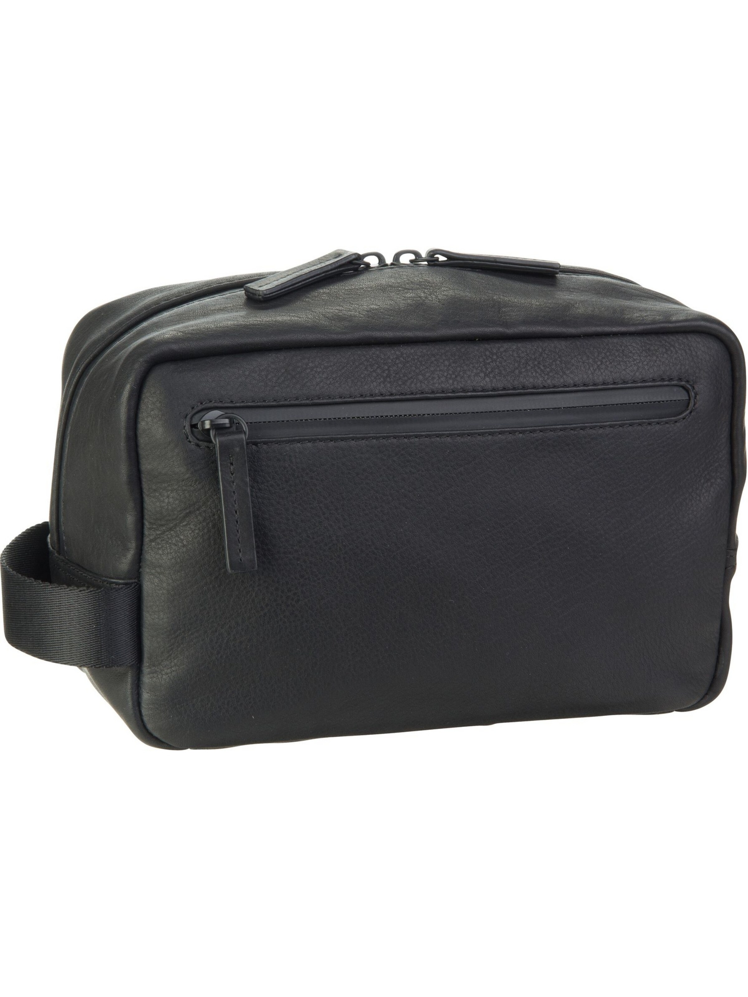 LEONHARD HEYDEN Toiletry bag 'Den Haag' in Black: front